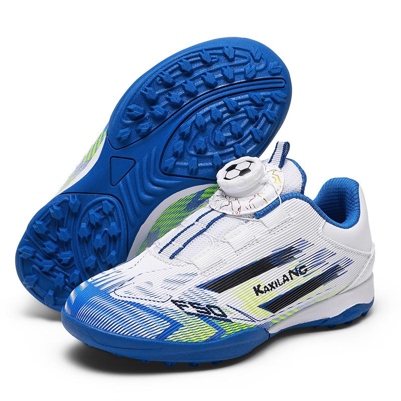 Children'S Football Shoes Training Shoes Tf Broken Nails Free Lace-Up Rotary Buckle Boys And Girls Primary School Boys' Sports Shoes