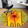 1PC Cats Heart Office Round Area Rug,  Mat Suitable ForOffice, Under Office Chairs Bedroom Living Room Home Decor, Room Deco