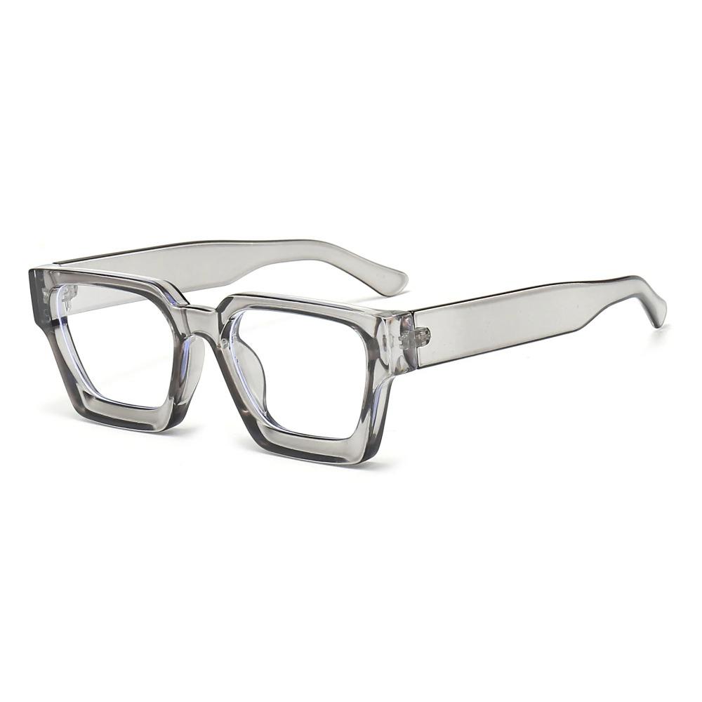 Yellow Square Glasses Women Fashion Oversized Clear Lens Eyeglasses Female Vintage Big Frame Computer Goggles Eyewear Spectacle