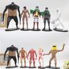 On 10pcs Attack Titan Levi Eren Colossal Beast Titan Cartoon Action Toy Figure