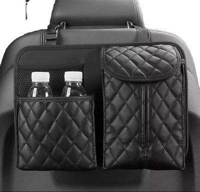Multi-Purpose Popular Leather Car Boot Back Seat Box Organizer 1-3 Compartments Hanging Storage Bag Automotive Interior