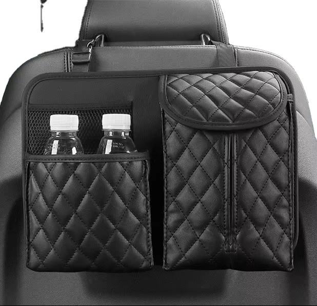 Multi-Purpose Popular Leather Car Boot Back Seat Box Organizer 1-3 Compartments Hanging Storage Bag Automotive Interior