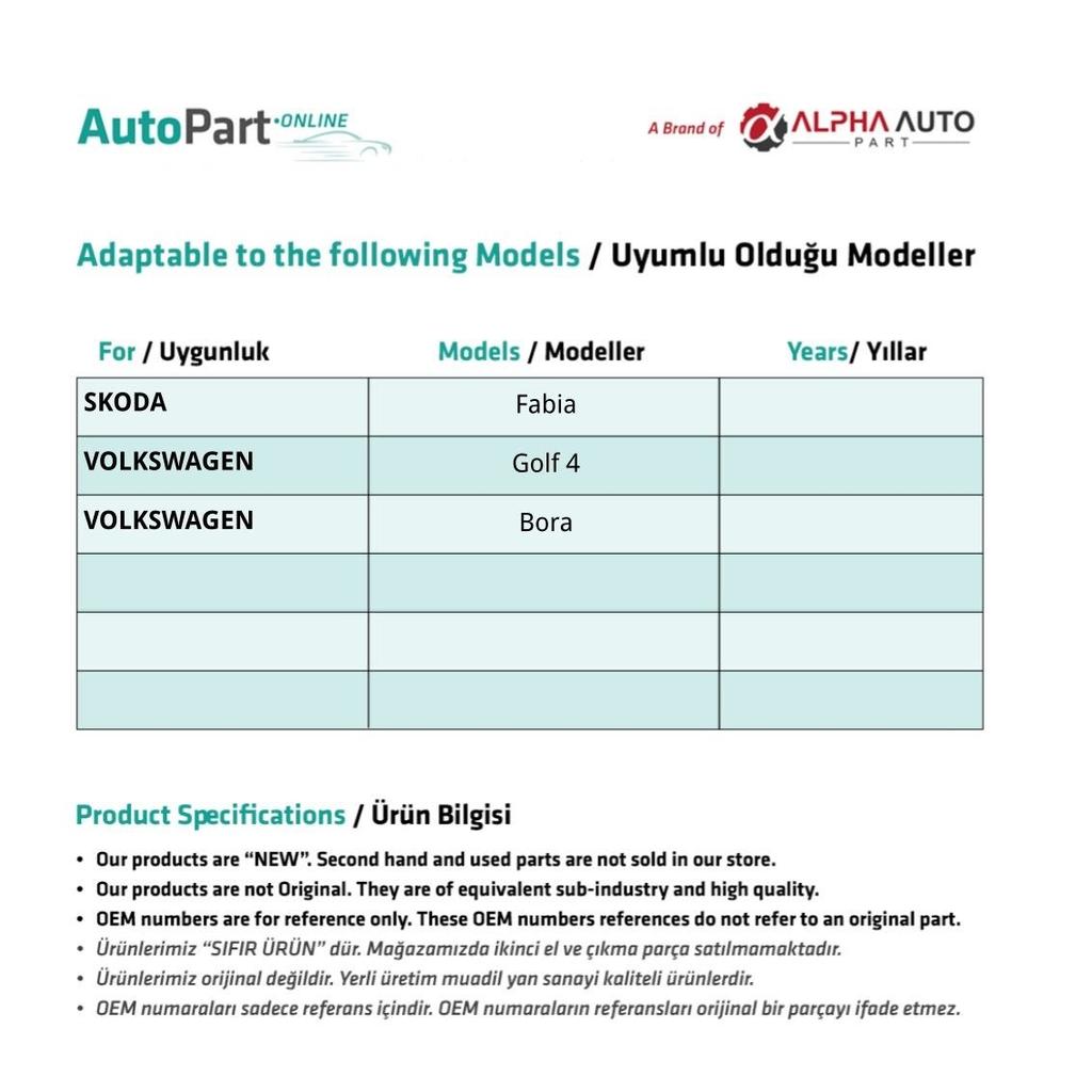 Låsmekanism för dörr till Skoda Fabia, VW Golf 4 och Bora