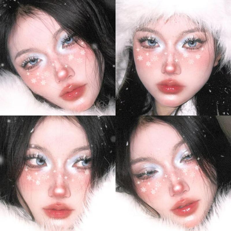 White Snow Face Stickers DIY Temporary Tattoos  Nail Jewelry Diamonds Decoration Christmas Snowflake Eye Body Art Make Up