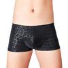 Männer Kunstleder Unterwäsche Mittelhohe 3D U-konvexe Schlange Leopardenmuster Shorts Höschen Dehnbare Skinny Shorts Slips
