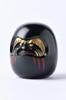 Gin-Yado Black Daruma Figurine by Engaku Daishi, Takaoka Copperware (Daruma BL)