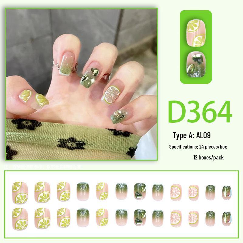 Summer Fresh Peach Heart Ombre Nail Art with Diamond Accents