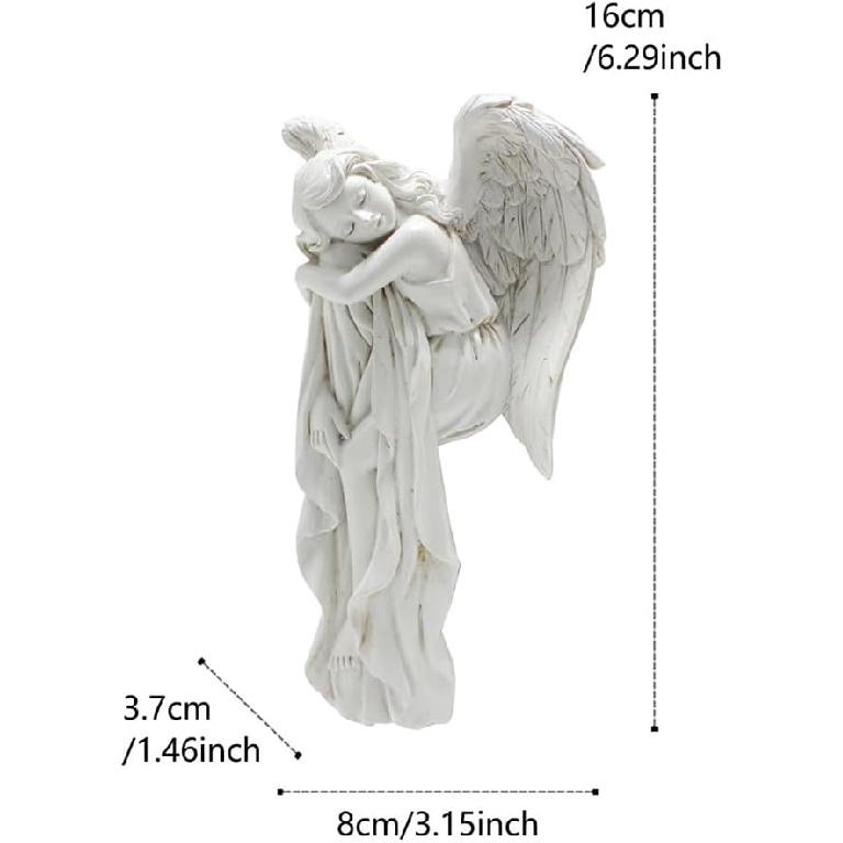 Zcargel Angel Sculpture Door Frame Ornament Sleeping Angel Resin Statue Wall Frame Home Decor Type 1