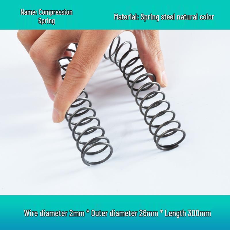 Steel Wire Compression Spring, 1.2-50mm Diameter, Long, Thin & Durable, Yellow, 300 Available