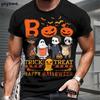 T-shirt for men, fun Halloween horror pumpkin 3D printed short sleeved top, casual round neck T-shirt for men, oversized men's short sleeved T-shirt
