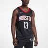Nike NBA Kontrast Basketballtrikot Weste, Fan Edition, Rockets, Harden Nr.. 13 Herren Oberteile Schwarz 877206-010