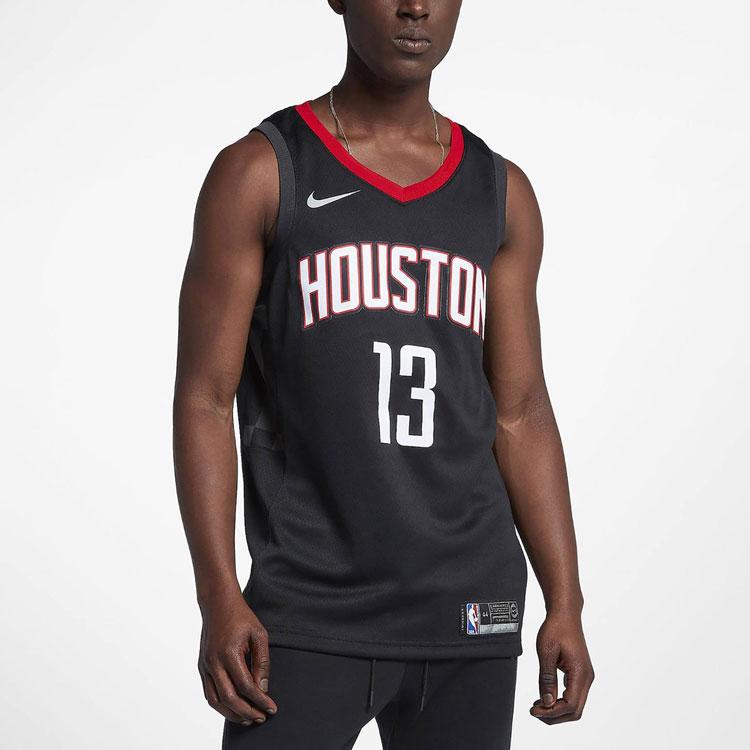 Nike NBA Kontrast Basketballtrikot Weste, Fan Edition, Rockets, Harden Nr.. 13 Herren Oberteile Schwarz 877206-010