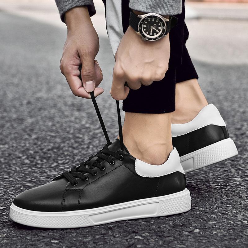 Men's Shoes Autumn Casual Shoes Men's Sports Shoes British Soft Sole Large Size White Shoes Trendy Board Shoes Men