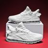 Large size men's shoes summer breathable fly-woven shoes men's large size shoes full palm air cushion shoes shock-absorbing and lightweight running