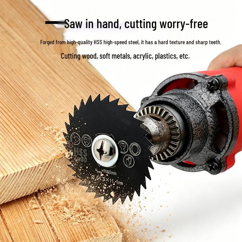 High-Speed Steel Circular Saw Blade for Wood, Metal & Plastic - Electric Grinder & Drill Accessory