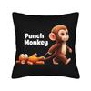 Punch Monkey Comic Style Art Square Pillowcases Polyester Sofa  Cushion Case Cute Home Decoration Pillowcase