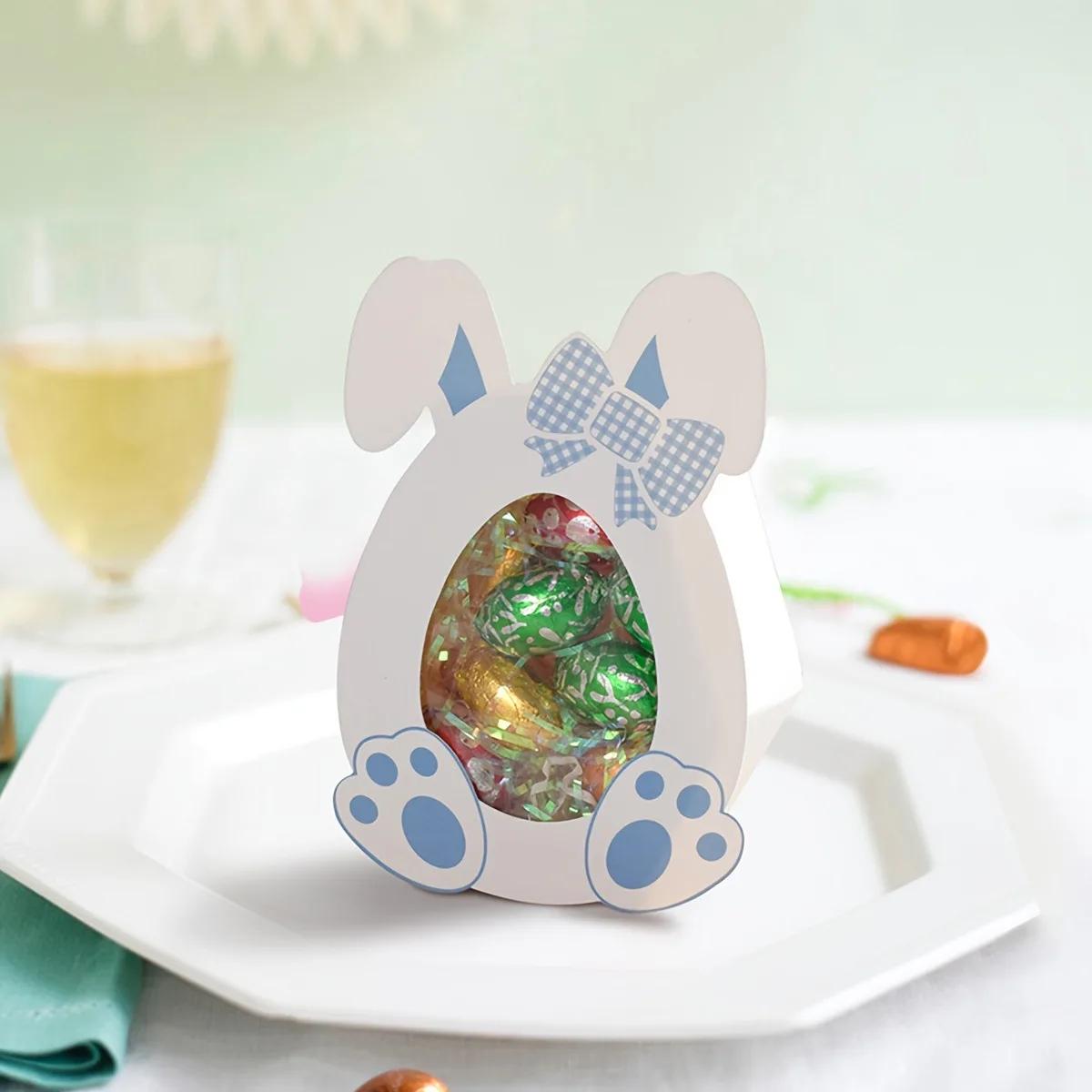 

Latest Models Easter Bunny Candy Box Party Decoration Outdoor Home Decor Bow Rabbit Box Spring Easter Bunny Eggs Party