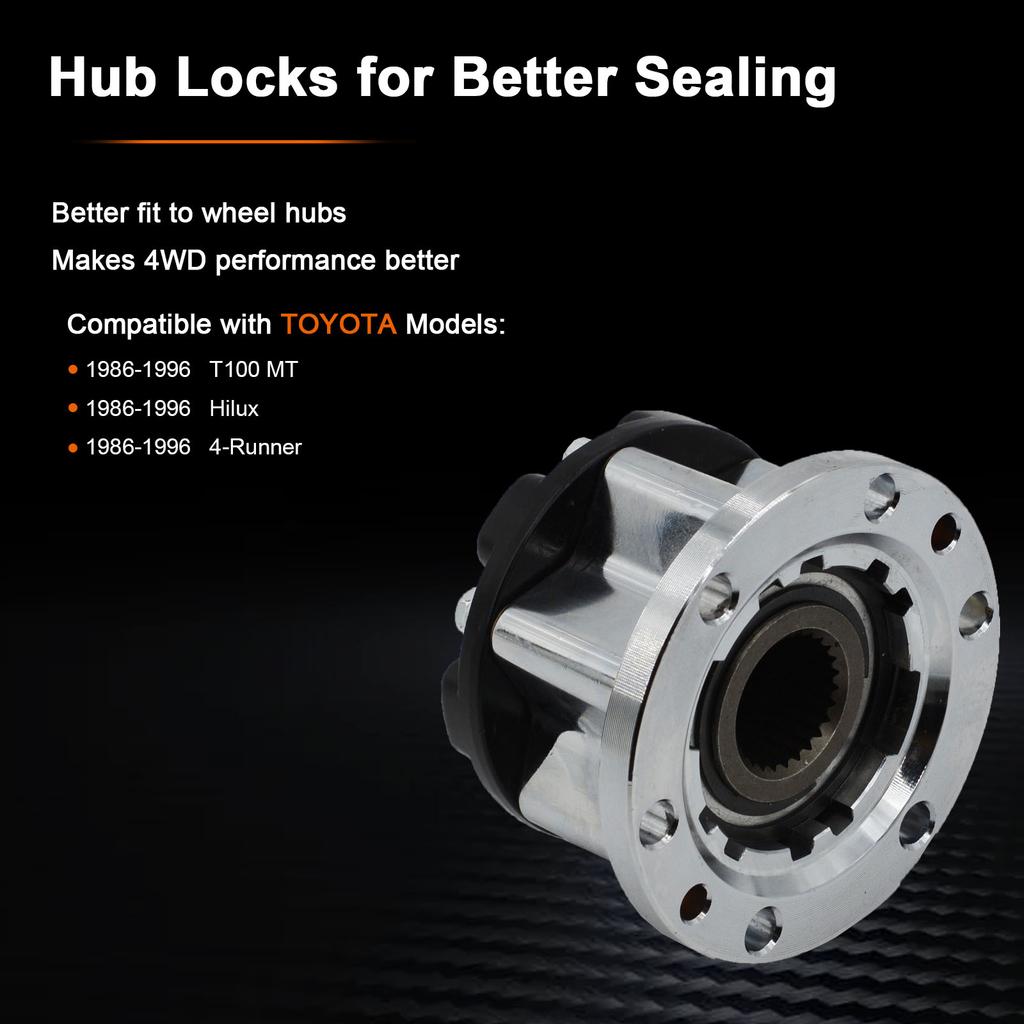 1 Piece X FOR TOYOTA Offroad 4WD 4x4 Pickup 4 Runner T100 79-85 FREE WHEEL LOCKING HUBS B005 40350-39045 4035039045 Zinc Alloy