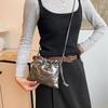 Fashion Butterfly Mini Crossbody Bags Drawstring Pu Leather Bucket Shoulder Bags Ladies Leisure Small Phone Handbags AVE