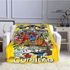 Cuphead Anime Printed Blankets Children's Warm Beautiful Blankets Flannel Soft and Comfortable Blanket Home Travel Birthday Gift