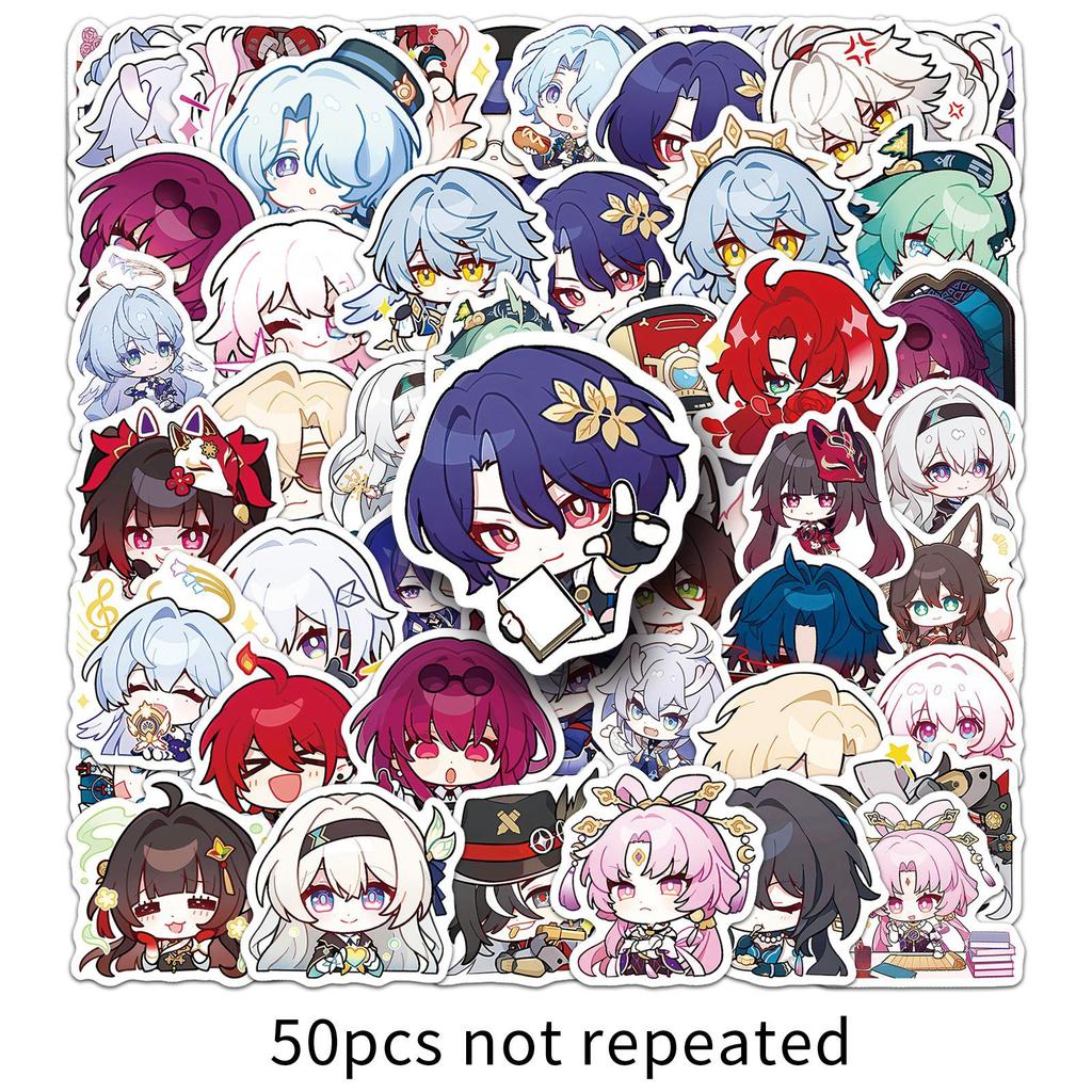 50 Q Version Collapsed Star Dome Railway Graffiti Stickers Cartoon Cute Game Decoration Laptop DIY Stickers