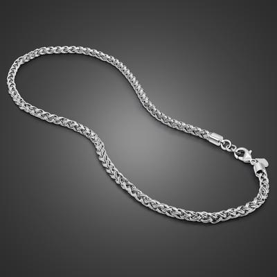 Fashion Necklace Pendant Man 100% 925  Sterling Silver Chain Men 22 Inches Retro Punk Hip-hop Necklace Men Jewelry