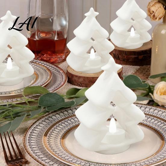 Warm Atmosphere Lighting Light Up Christmas Decoration with LED Flameless Candle Battery Operated Decorative Table Safe Candle Lamp