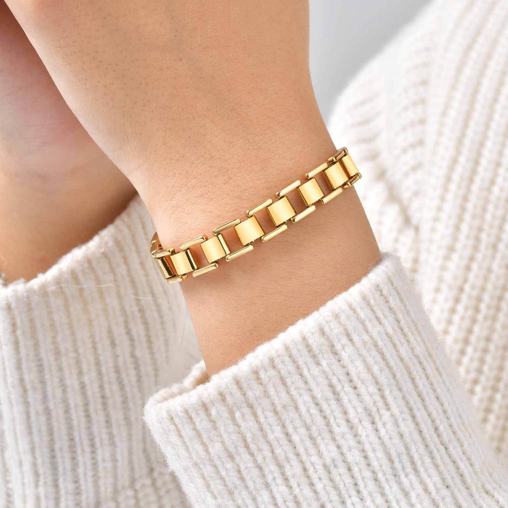 Stainless Steel Strap Simple Bracelet, Daily Commuting Versatile Jewelry Women, Jewelry Br-2680