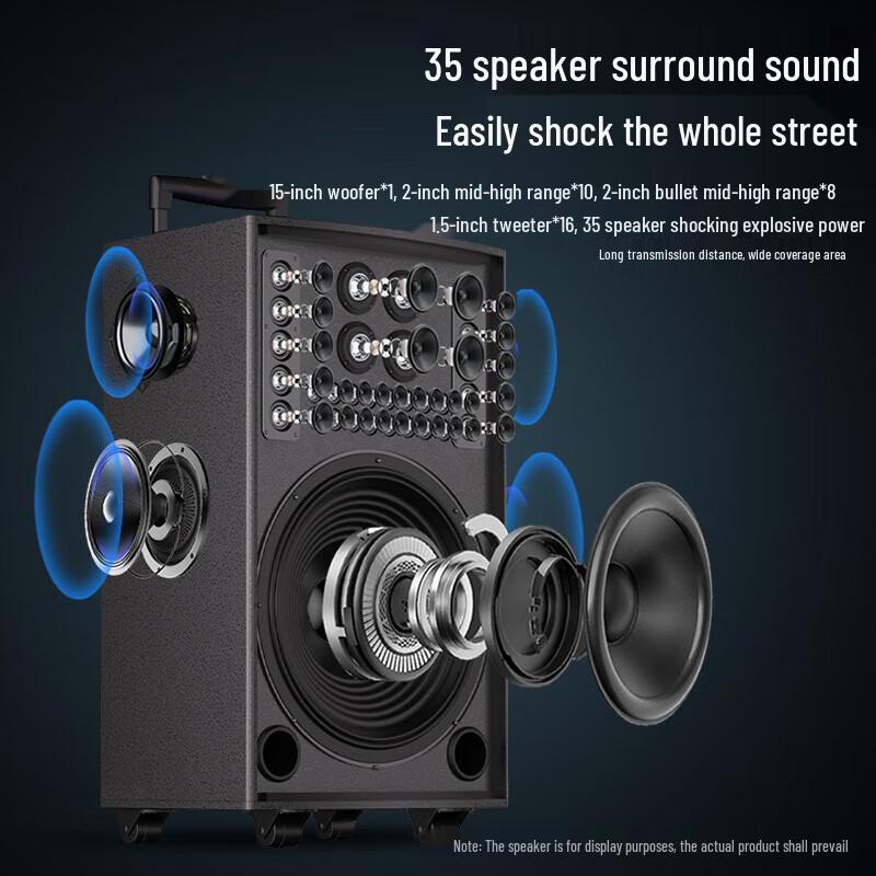 Soaiy X68(A) 15-inch High Power Portable KTV Speaker CN Plug (adapter Included)
