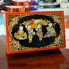 Vintage Filigree Jewelry Box with Copper Wire Inlaid Shells High Gloss Piano Lacquer Pingyao Polished Lacquerware