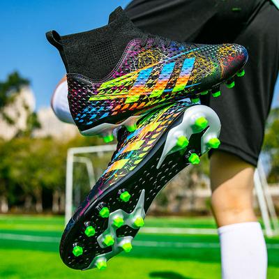 Erwachsene Ärmel High Top Atmungsaktiv Leicht Rutschfest Fußballschuhe Herren und Damen Sporttraining Kunstrasen Spielschuhe