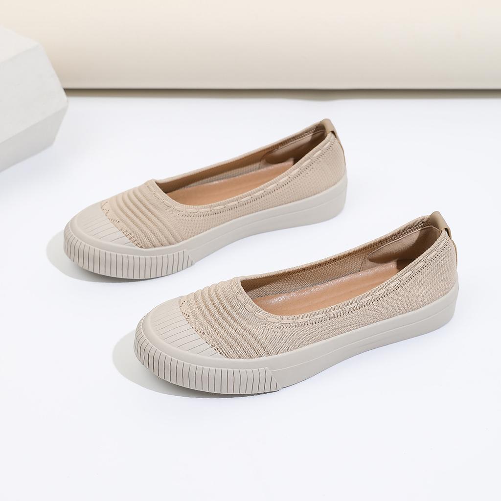 One-pedal fisherman shoes women's shoes shallow mouth flat bottom summer new single shoes lazy mesh canvas casual shoes