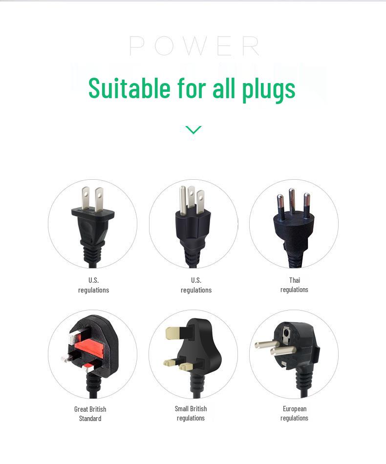 5m 6-Outlet Power Strip with Switch and USB Ports