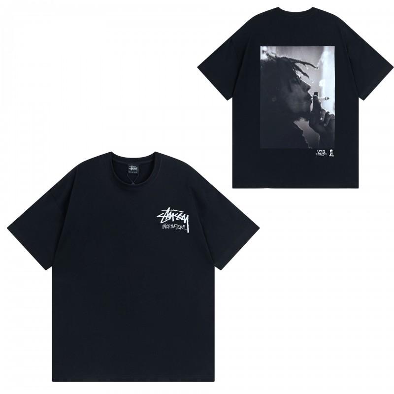 Camiseta de Algodón Streetwear para Hombre y Mujer Corte Holgado Manga Corta Camiseta Gráfica Casual Unisex Cuello Redondo