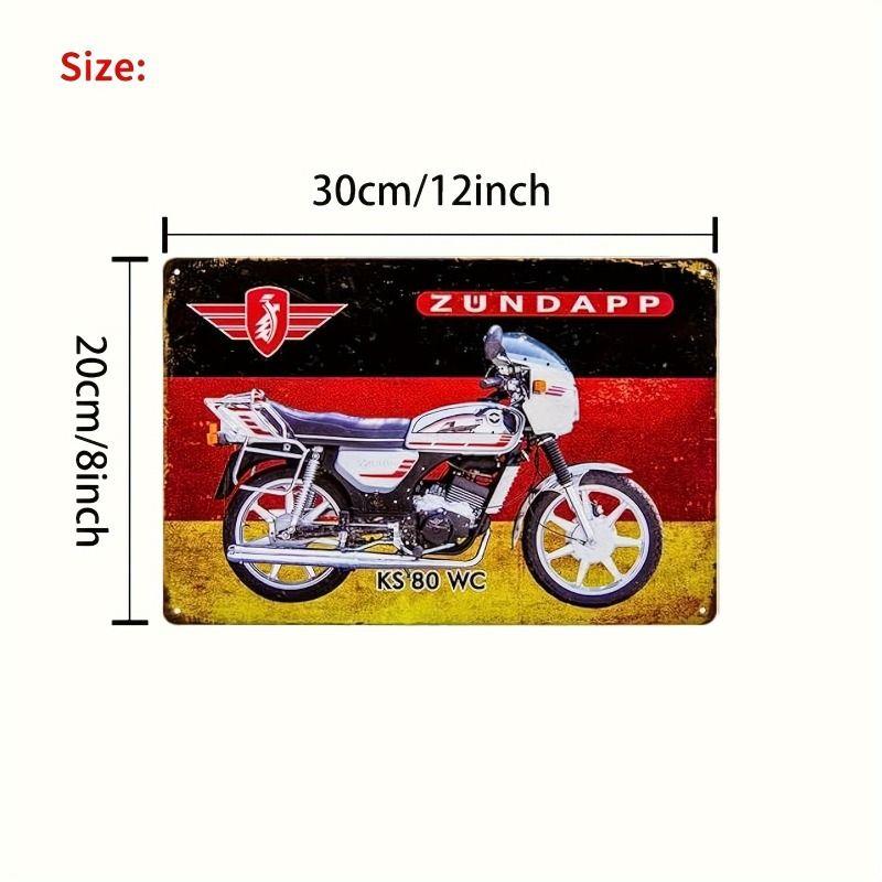 Retro Tin Motorcycle Wall Art for Cafe Bar Garage Decor