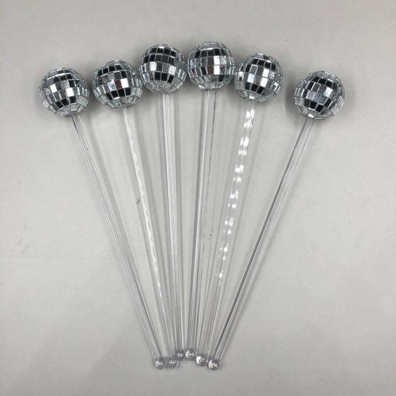 3cm Discokugel Kunststoff Cocktail- & Kaffeerührer