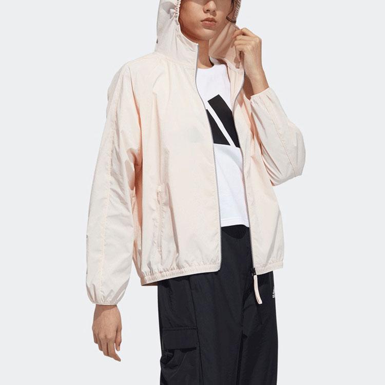 Adidas Sports Woven Zip Hoodie Long Sleeve Jacket Women Jackets Pink GP0668