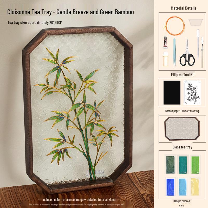 Jingtailan Cloisonné-Emaille Teeschale: Kulturelles handgemachtes DIY-Kit für das Mittherbstfest und Teambuilding