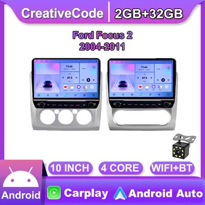 Android Autoradio Für Ford Focus 2 2004-2011 Mit Knopf Knopf 10 Zoll Multimedia Player Navigation GPS Carplay 2 + 32GB