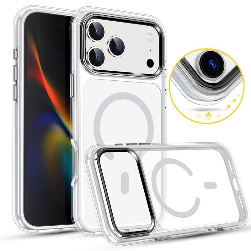 Hot Selling for IPhone17Promax Protective Cover 16 Vacuum Air Bag Anti-Yellow 15 Magnetic All-Inclusive Mobile Phone Case