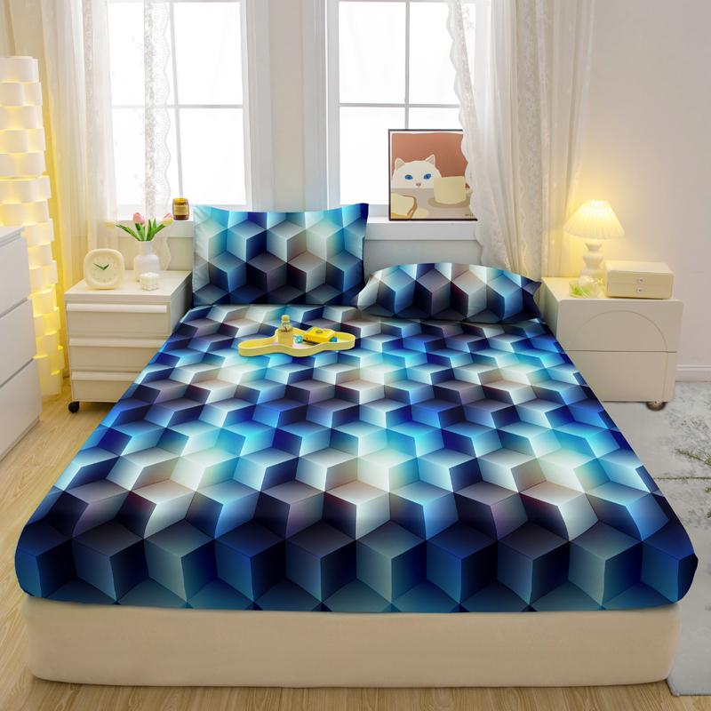 1 Proste Nowoczesne Drukowane Matowe Prześcieradło Dopasowane z Nadrukiem Panterki, Drukowana Narzuta na Łóżko do Sypialni, Pościel (Z wyłączeniem poszewek na poduszki)