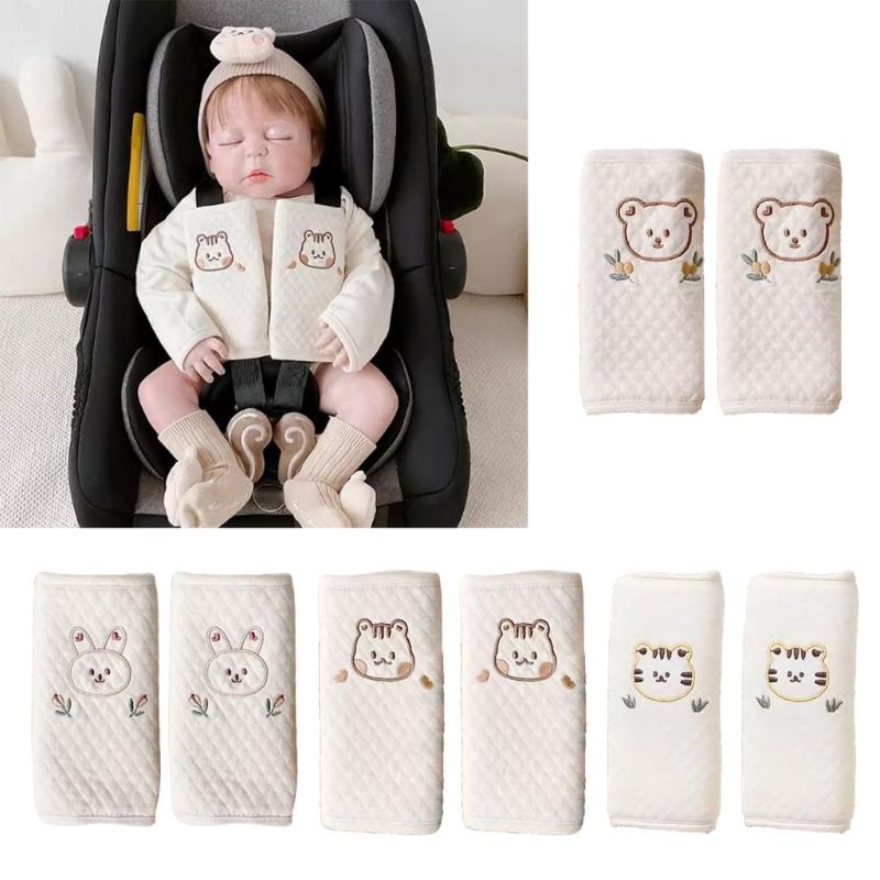 Seatbelt Cover Pads with Animal Pattern Car Safety Belt Strap Cushion Automotive Accessories Shoulder Strap Pad