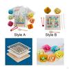 Fine Motor Toys with Rainbow Beads Educational for Game Interaction Matching