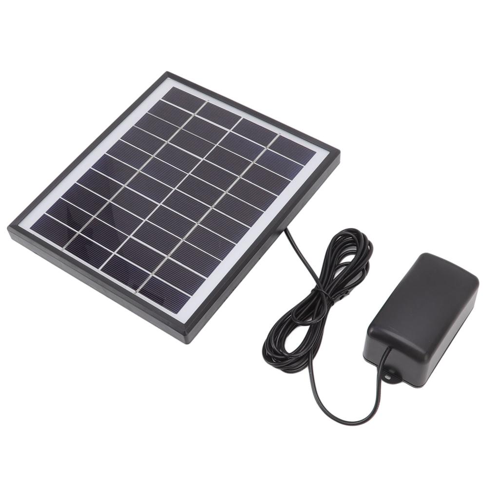 Solar Oxygen Pump 10V 6W Shockproof Small Lightweight Solar Water Air Pump for Fish Tanks Aquariums Swimming Pools