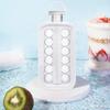 Ice Cube Mold with Lid 1.2L High Capacity 2 In 1 Ice Bottle Ice Cube Tray Foldable Odor-Free Ice Hockey Maker