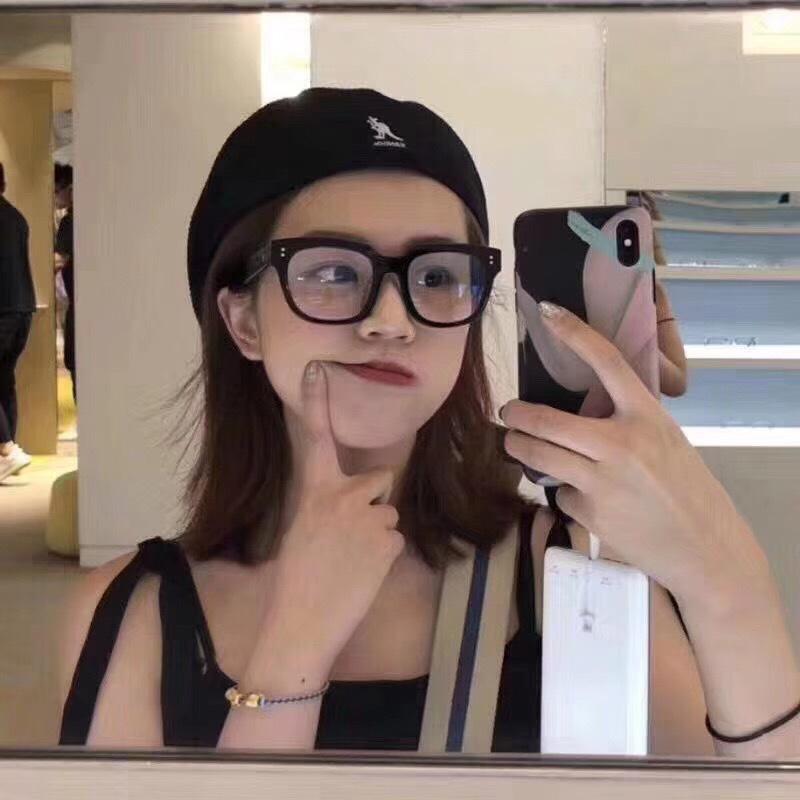 Damen Retro Klassische Schwarze Dicke Rahmen Sonnenbrille - Harajuku Stil für Eckige & Runde Gesichter, Flache Myopiebrille