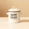 with Enamel Ears Enamel Grease Container Large-Capacity Seasoning Tanks Oil Storage Pot  Restaurant