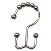 12PCS Shower Curtain Hooks Rustproof Metal Iron Double Sided Bath Curtain Hook Rings for Bathroom Bl