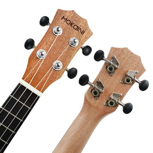 Beginner's Kit: Mokaini Soprano Ukulele, 23-inch, Made of Premium Mahogany. Includes Ukulele Bag, Tuner, Japanese Language Learning Materials, Hanging