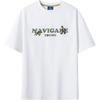 NVG·YOUNG Men's Sailboat Print Ice Silk T-Shirt